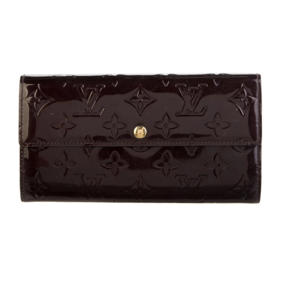 Louis Vuitton Monogram Vernis Amarante Sarah Wallet - Picture 1 of 14